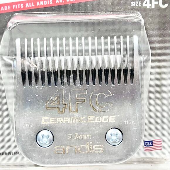 Andis CeramicEdge Steel Pet Clipper Blade Size 4FC 3/8-Inch Cut - Picture 2 of 4